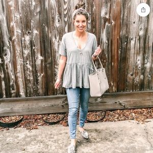 Truly Madly Deeply V-Neck Babydoll Tee